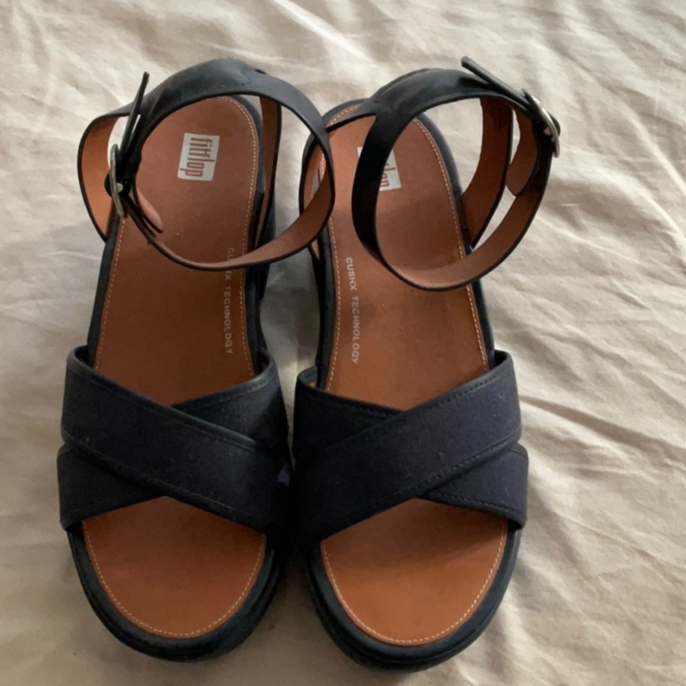 Miu Miu Black and Brown Sandals with Chunky Platform
